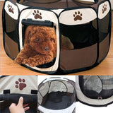 ssss  New Portable Folding Pet tent Dog House Cage Dog Cat Tent Playpen Puppy Kennel Easy Operation Octagonal Fence outdoor Supplies