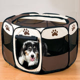 ssss  New Portable Folding Pet tent Dog House Cage Dog Cat Tent Playpen Puppy Kennel Easy Operation Octagonal Fence outdoor Supplies
