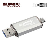 New Type-C USB Flash Drive Metal Pen Drive 64gb pendrive 32gb OTG usb 3.0 128g micro usb memory stick 16gb 8gb Flash disk on key