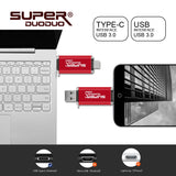 New Type-C USB Flash Drive Metal Pen Drive 64gb pendrive 32gb OTG usb 3.0 128g micro usb memory stick 16gb 8gb Flash disk on key