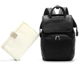 New Unisex Fashion Quality PU Leather Baby Diapers Bag Backpacks Maternity Changing Pad Stroller Straps Baby Bags Water Proof