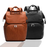 New Unisex Fashion Quality PU Leather Baby Diapers Bag Backpacks Maternity Changing Pad Stroller Straps Baby Bags Water Proof