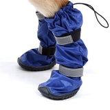 New Waterproof Warm Suede lining Big Dog Shoes Winter Large Pet Outdoor Long dog Boots Non-Slip Shoes For dogs 4pcs/set