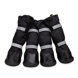 New Waterproof Warm Suede lining Big Dog Shoes Winter Large Pet Outdoor Long dog Boots Non-Slip Shoes For dogs 4pcs/set