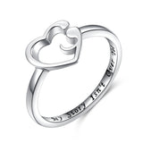 Newest Heart Semicolon Rings real 925 Sterling Silver Rings My story isn't over yet Rings with black box YLQ2000