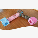Non Woven Foldable Cat Kitty Play Cube Expandable Play Tunnel Cat Toys Light Weight Tent