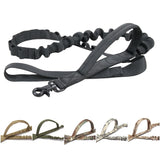 Nylon Dog Leash Bungee Elastic Pet Dog Leashes Tactical Dog Training Leash Safety Two Handle Rope For Small And Large Dogs