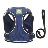 Nylon Mesh Puppy Cat Harnesses Vest Reflective Dog Harness and Leash Set for Chihuahua Pug Small Medium  Walking Lead Leash