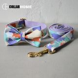 Nylon soft self-designed dog collar with bow tie walking dog rope training pet collar traction straps pet products good quality