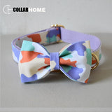 Nylon soft self-designed dog collar with bow tie walking dog rope training pet collar traction straps pet products good quality
