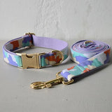 Nylon soft self-designed dog collar with bow tie walking dog rope training pet collar traction straps pet products good quality