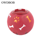 OWDBOB Dog Toy Rubber Ball Interactive Leakage Food Play Ball Pet Cat Dog Teething Training Cleaning Chew Toys Pet Accessories
