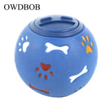 OWDBOB Dog Toy Rubber Ball Interactive Leakage Food Play Ball Pet Cat Dog Teething Training Cleaning Chew Toys Pet Accessories