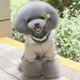 PUPISHE Winter Dog Clothes Luxury Fur Pet Puppy Down Coat Jacket for Small Dogs Cats Doggie Suit with  Windproof Hood