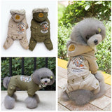 PUPISHE Winter Dog Clothes Luxury Fur Pet Puppy Down Coat Jacket for Small Dogs Cats Doggie Suit with  Windproof Hood