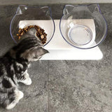 Pet Bowl For Dogs Puppy Cats Food Water Feeder Pets Feeding Dishes Dog Bowls Plastic Double Non-slip Bowl Pet Feeding Supplies