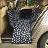 Pet Carriers Oxford Fabric Paw Pattern Car Pet Seat Cover Dog Car Back Seat Carrier Waterproof Pet Mat Hammock Cushion Protector