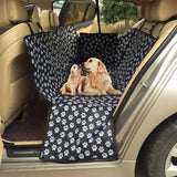 Pet Carriers Oxford Fabric Paw Pattern Car Pet Seat Cover Dog Car Back Seat Carrier Waterproof Pet Mat Hammock Cushion Protector