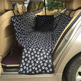 Pet Carriers Oxford Fabric Paw Pattern Car Pet Seat Cover Dog Car Back Seat Carrier Waterproof Pet Mat Hammock Cushion Protector
