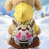 Pet Cat Clothing Small Dog Cat Hoodies Sweater Suit Warm Coral Fleece Jumpsuit Winter Indoor Casual Pet Clothes