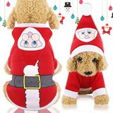 Pet Cat Dog Christmas Santa Winter Warm Clothing Dress Thicken Clothes Costume Clothing Puppy For Small Big Large Dog Coat @5 - app80