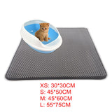 Pet Cat Litter Mat EVA Double Layer Cat Litter Trapping Pet Waterproof Litter Cat Mat Clean Pad Products For Cats Accessories