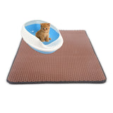 Pet Cat Litter Mat EVA Double Layer Cat Litter Trapping Pet Waterproof Litter Cat Mat Clean Pad Products For Cats Accessories