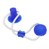 Pet Cats Dogs Interactive Suction Cup Push TPR Ball Toys Elastic Ropes Pet Tooth Cleaning Chewing Playing IQ Treat Puppy Toys