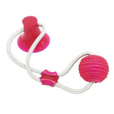Pet Cats Dogs Interactive Suction Cup Push TPR Ball Toys Elastic Ropes Pet Tooth Cleaning Chewing Playing IQ Treat Puppy Toys