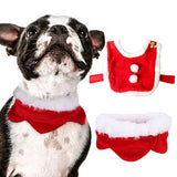 Pet Christmas Costume Cape For Dogs Cats Cute Dog Cat Plush Lace Santa Claus Cloak With Hat Red Adjustable Scarf Bib For Cats