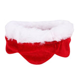Pet Christmas Costume Cape For Dogs Cats Cute Dog Cat Plush Lace Santa Claus Cloak With Hat Red Adjustable Scarf Bib For Cats