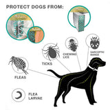 Pet Collar Dewel Pet Dog Collar Anti Flea Ticks Long-term Protection Mosquitoes Outdoor Protective Adjustable Pet Collar  White