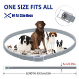 Pet Collar Dewel Pet Dog Collar Anti Flea Ticks Long-term Protection Mosquitoes Outdoor Protective Adjustable Pet Collar  White