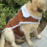 Pet Dog Clothes Winter Large Big Dog Puppy Warm Clothes Doggy Apparel Jacket Coffee Cotton Blend Pet Jackets Wholesale 50D26 - app80