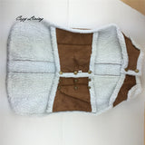 Pet Dog Clothes Winter Large Big Dog Puppy Warm Clothes Doggy Apparel Jacket Coffee Cotton Blend Pet Jackets Wholesale 50D26 - app80