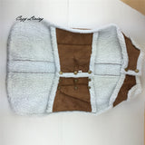 Pet Dog Clothes Winter Large Big Dog Puppy Warm Clothes Doggy Apparel Jacket Coffee Cotton Blend Pet Jackets Wholesale 50D26 - app80