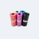 Pet Dog Poop Bag Plastic Pooper Scooper Large Unscented Dog Waste Bags Waste Garbage Doggie Bags With Dispenser 5 colors