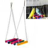 Pet Parrot Swing Hammock Swing Hanging toy Pet Bird Parrot Parakeet Budgie Cockatiel Cage Climbing Ladder #808