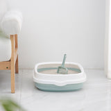 Pet Portable Cat Litter Bowl Toilet Bedpan Large Middle Size Cat Excrement Training Sand Litter Box with Scoop for Pets Kitty