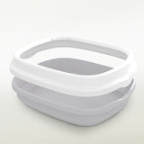 Pet Portable Cat Litter Bowl Toilet Bedpan Large Middle Size Cat Excrement Training Sand Litter Box with Scoop for Pets Kitty