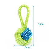 Pet Supply Dog Toys Dogs Chew Teeth Clean Outdoor Traning Fun Playing Green Rope Ball Toy For Large Small Dog Cat