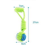 Pet Supply Dog Toys Dogs Chew Teeth Clean Outdoor Traning Fun Playing Green Rope Ball Toy For Large Small Dog Cat