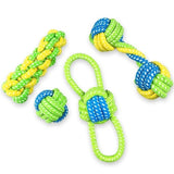 Pet Supply Dog Toys Dogs Chew Teeth Clean Outdoor Traning Fun Playing Green Rope Ball Toy For Large Small Dog Cat