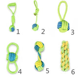 Pet Supply Dog Toys Dogs Chew Teeth Clean Outdoor Traning Fun Playing Green Rope Ball Toy For Large Small Dog Cat