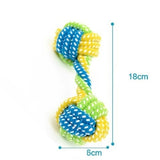 Pet Supply Dog Toys Dogs Chew Teeth Clean Outdoor Traning Fun Playing Green Rope Ball Toy For Large Small Dog Cat