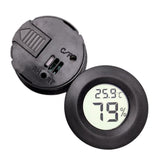 Pet Thermometer Hygrometer Round Digital LCD Display Temperature Humidity Monitor