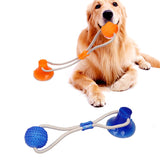 Pet Toys with Suction Cup Dog Push Toy with TPR Ball Pet Tooth Cleaning Chewing Rubber Dog Toys for Small Dogs Rubber Dog Toy