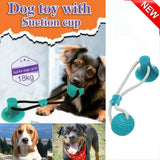 Pet Toys with Suction Cup Dog Push Toy with TPR Ball Pet Tooth Cleaning Chewing Rubber Dog Toys for Small Dogs Rubber Dog Toy