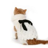 Pet Winter Warm Clothes Dog Cat Luxury Faux Fur Coat Jacket Winter Fleece Overcoat Small Dog Cat Bow-Knot Clothes For Chihuahua