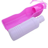 Plastic portable pet dog outdoor drinking water bottle